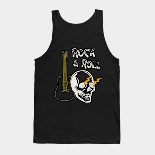 Skull Rocker Rock & Roll Guitar Musician Tank Top